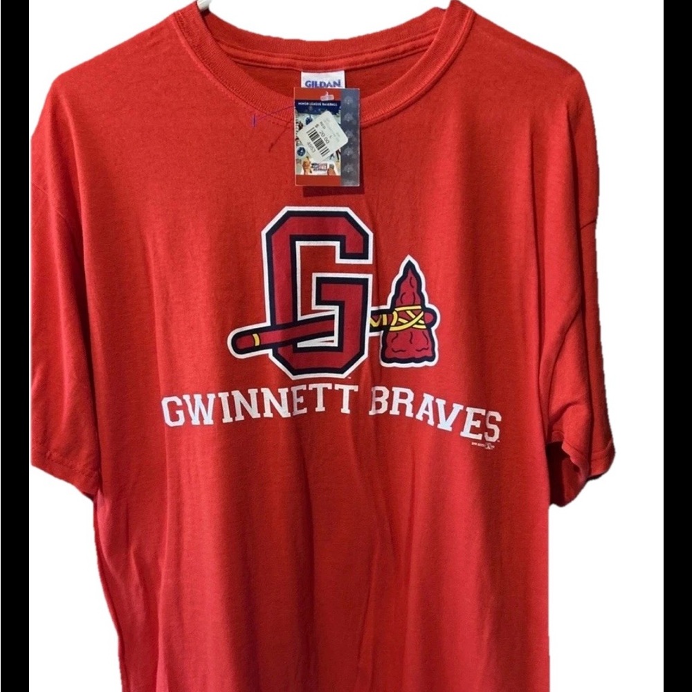 Gwinnett Braves Red Logo Tee Large - Gildan Tag NWT